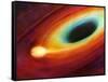 Star Distorted by Supermassive Black Hole-null-Framed Stretched Canvas