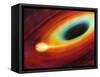 Star Distorted by Supermassive Black Hole-null-Framed Stretched Canvas