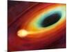 Star Distorted by Supermassive Black Hole-null-Mounted Photographic Print