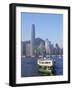 Star Ferry and City Skyline, Hong Kong, China-Steve Vidler-Framed Photographic Print