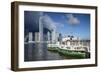 Star Ferry and Hong Kong Island Skyline, Hong Kong-Ian Trower-Framed Photographic Print