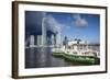 Star Ferry and Hong Kong Island Skyline, Hong Kong-Ian Trower-Framed Photographic Print