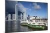 Star Ferry and Hong Kong Island Skyline, Hong Kong-Ian Trower-Mounted Photographic Print