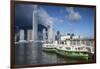 Star Ferry and Hong Kong Island Skyline, Hong Kong-Ian Trower-Framed Photographic Print