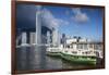 Star Ferry and Hong Kong Island Skyline, Hong Kong-Ian Trower-Framed Photographic Print