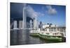 Star Ferry and Hong Kong Island Skyline, Hong Kong-Ian Trower-Framed Premium Photographic Print