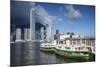 Star Ferry and Hong Kong Island Skyline, Hong Kong-Ian Trower-Mounted Premium Photographic Print