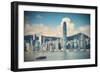 Star Ferry and Hong Kong Island Skyline, Hong Kong-Ian Trower-Framed Photographic Print