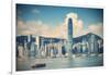 Star Ferry and Hong Kong Island Skyline, Hong Kong-Ian Trower-Framed Photographic Print