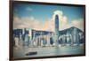 Star Ferry and Hong Kong Island Skyline, Hong Kong-Ian Trower-Framed Premium Photographic Print