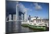 Star Ferry and Hong Kong Island Skyline, Hong Kong-Ian Trower-Mounted Photographic Print