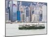 Star Ferry Crosses Victoria Harbour with Hong Kong Island Skyline Behind, Hong Kong, China, Asia-Amanda Hall-Mounted Photographic Print