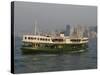 Star Ferry Crossing Victoria Harbour, Hong Kong, China-Amanda Hall-Stretched Canvas