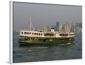 Star Ferry Crossing Victoria Harbour, Hong Kong, China-Amanda Hall-Framed Photographic Print