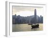 Star Ferry Crossing Victoria Harbour Towards Hong Kong Island, Two Ifc Tower on the Right, Hong Kon-Amanda Hall-Framed Photographic Print