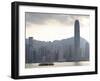 Star Ferry on Victoria Harbour with the Skyscrapers of Hong Kong Island Behind, Hong Kong, China, A-Amanda Hall-Framed Photographic Print