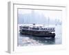 Star Ferry, Victoria Harbour, with Hong Kong Island Skyline in Mist Beyond, Hong Kong, China, Asia-Amanda Hall-Framed Photographic Print