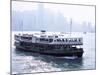 Star Ferry, Victoria Harbour, with Hong Kong Island Skyline in Mist Beyond, Hong Kong, China, Asia-Amanda Hall-Mounted Photographic Print