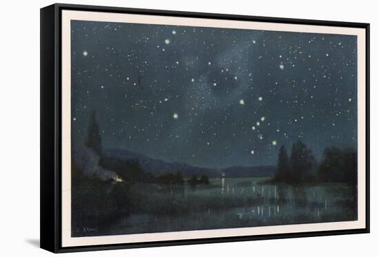 Star-Filled Sky Featuring the Constellation of Orion-W Kranz-Framed Stretched Canvas