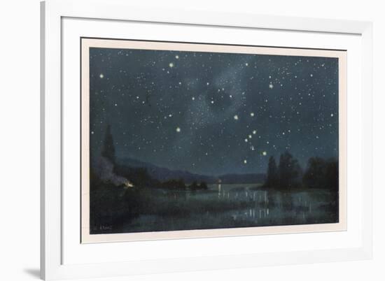 Star-Filled Sky Featuring the Constellation of Orion-W Kranz-Framed Photographic Print