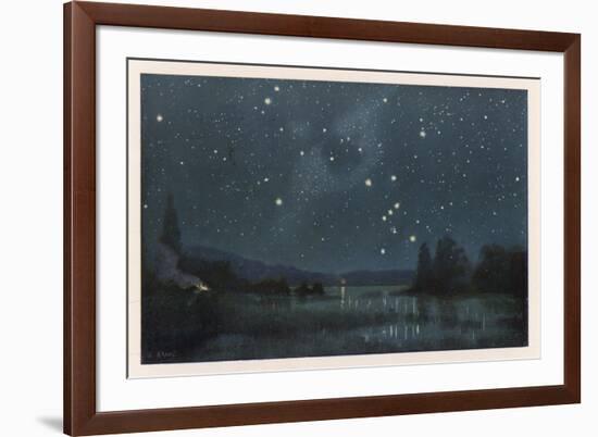 Star-Filled Sky Featuring the Constellation of Orion-W Kranz-Framed Photographic Print