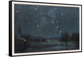 Star-Filled Sky Featuring the Constellation of Orion-W Kranz-Framed Stretched Canvas