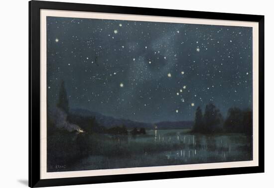 Star-Filled Sky Featuring the Constellation of Orion-W Kranz-Framed Photographic Print