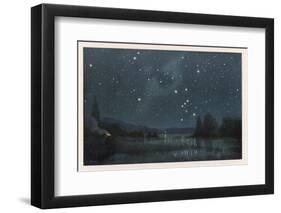 Star-Filled Sky Featuring the Constellation of Orion-W Kranz-Framed Photographic Print