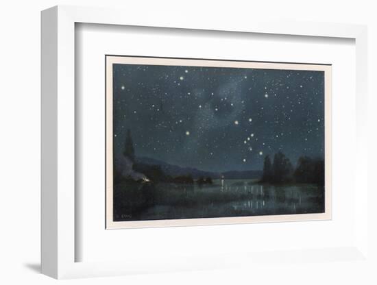 Star-Filled Sky Featuring the Constellation of Orion-W Kranz-Framed Photographic Print