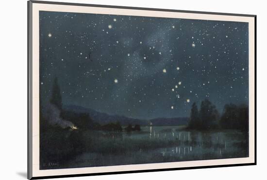 Star-Filled Sky Featuring the Constellation of Orion-W Kranz-Mounted Photographic Print