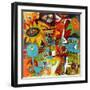 Star Folks-Martin Kalhoej-Framed Art Print