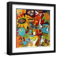 Star Folks-Martin Kalhoej-Framed Art Print