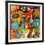 Star Folks-Martin Kalhoej-Framed Art Print