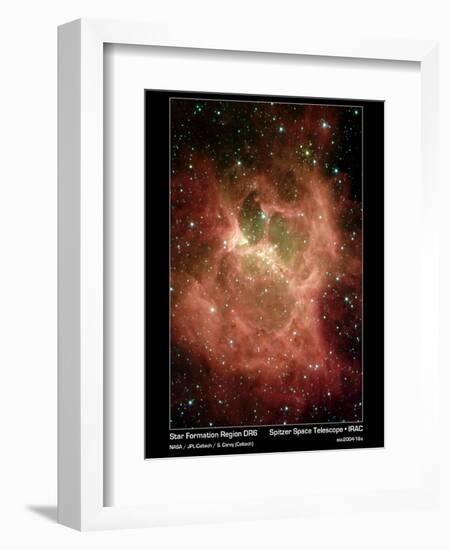 Star Formation in Region DR6 Photograph - Outer Space-Lantern Press-Framed Art Print