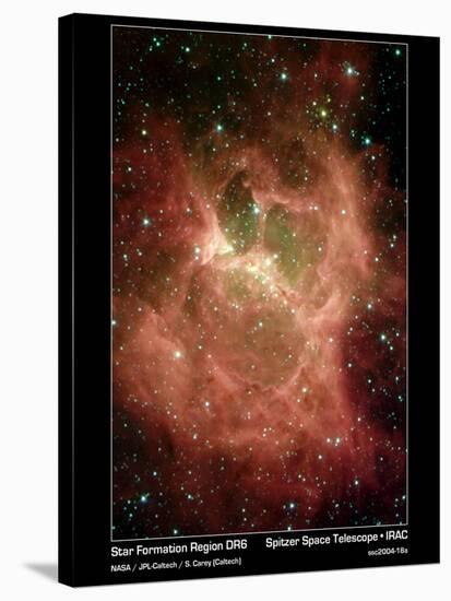 Star Formation in Region DR6 Photograph - Outer Space-Lantern Press-Stretched Canvas