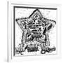 Star Fort Defended by a Moat Coming under Siege, 1617-1619-null-Framed Giclee Print