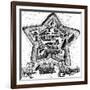 Star Fort Defended by a Moat Coming under Siege, 1617-1619-null-Framed Giclee Print