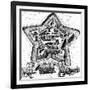 Star Fort Defended by a Moat Coming under Siege, 1617-1619-null-Framed Giclee Print