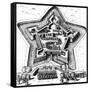 Star Fort Defended by a Moat Coming under Siege, 1617-1619-null-Framed Stretched Canvas