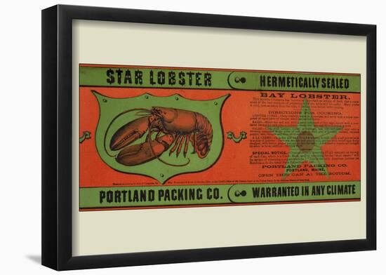 Star Lobster Portland Packing Co Vintage Ad Poster Print-null-Framed Poster