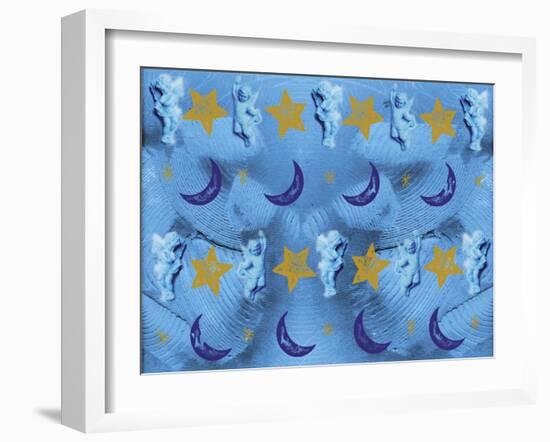 Star, Moon and Angel Design-Maria Trad-Framed Giclee Print