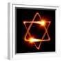 Star of David Created by Light-Zoom-zoom-Framed Photographic Print