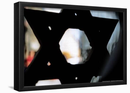 Star of David on Synagogue in Budapest Hungary-null-Framed Poster