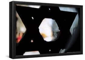 Star of David on Synagogue in Budapest Hungary-null-Framed Poster