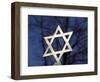 Star of David on Top of a Gravestone, Bagneux, Hauts-De-Seine, France, Europe-null-Framed Photographic Print