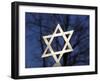 Star of David on Top of a Gravestone, Bagneux, Hauts-De-Seine, France, Europe-null-Framed Photographic Print