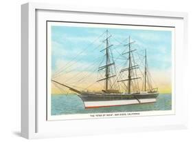 Star of India, Tall Ship, Maritime Museum, San Diego, California-null-Framed Art Print