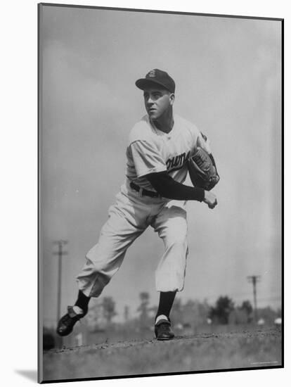 Star Pitcher Ned Garver Throwing Ball-Ed Clark-Mounted Premium Photographic Print