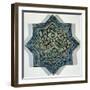 Star-Shaped Overglaze Leaf-Gilded Tile in the Style of Takht-E Solaiman, 13th-14th Century-null-Framed Giclee Print