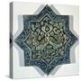 Star-Shaped Overglaze Leaf-Gilded Tile in the Style of Takht-E Solaiman, 13th-14th Century-null-Stretched Canvas